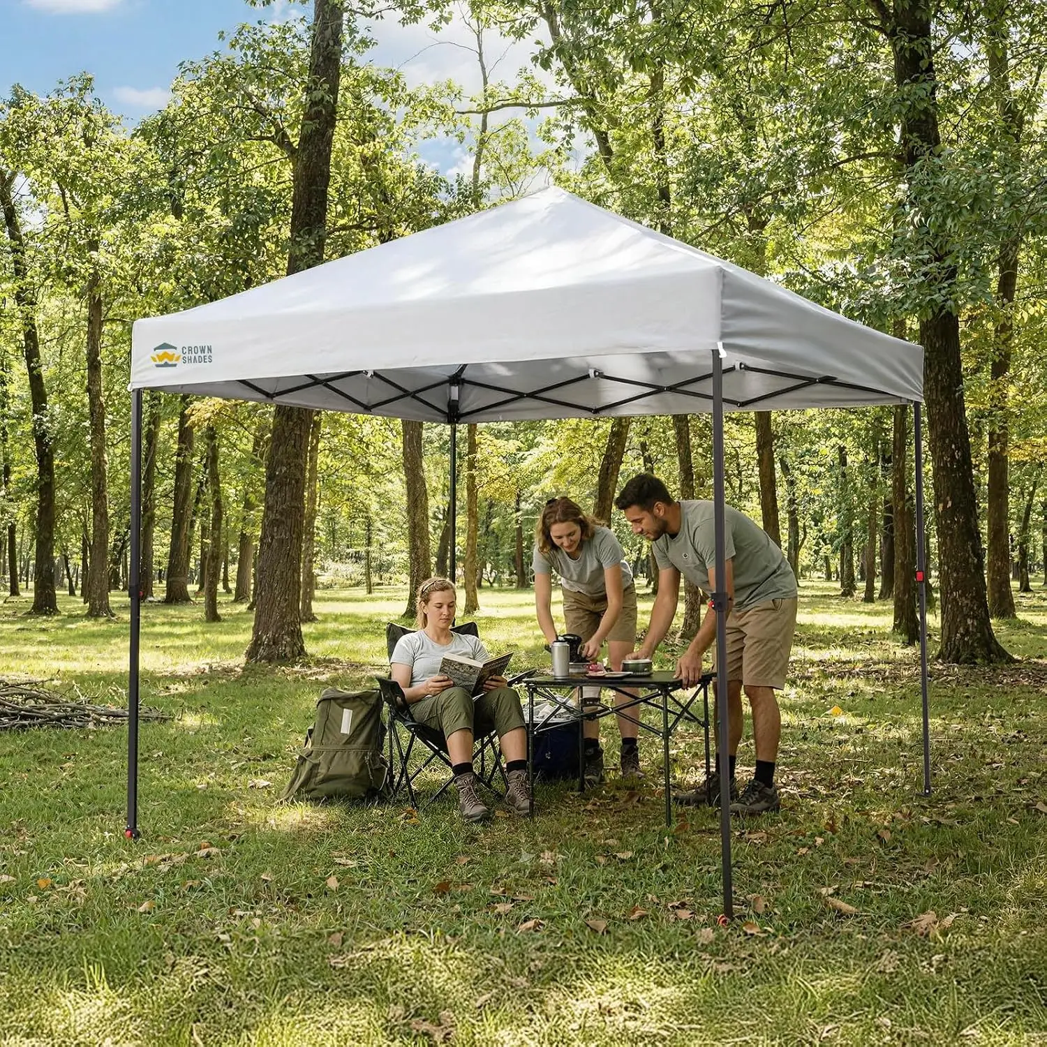 8x8 Pop Up Canopy, Outdoor Canopy Tent, White, Customized