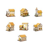 Lighted Miniature House Ornament Tiny House Mockup for Mantel Bedroom Office