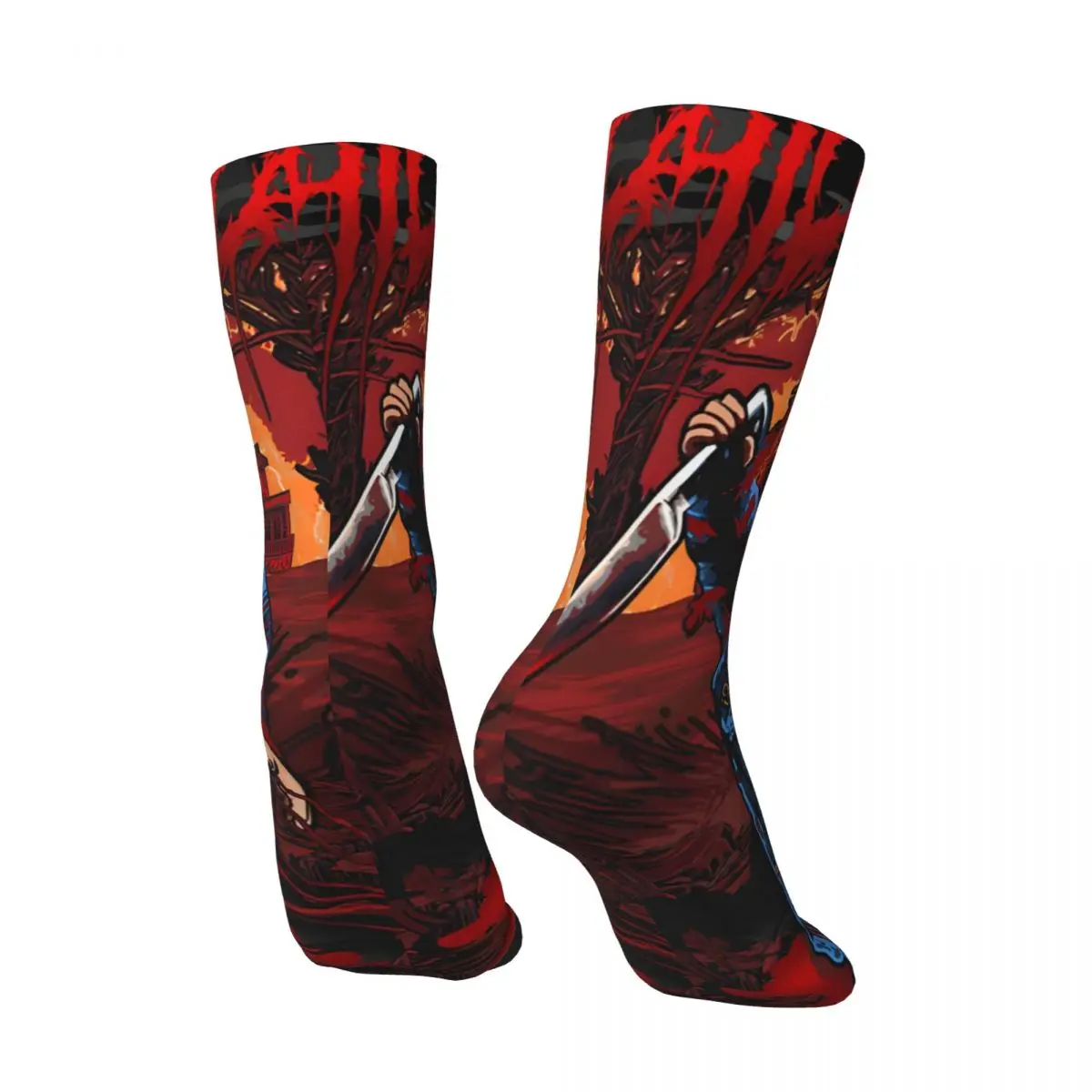 Retro Cool Men's compression Socks Unisex C-Chucky Street Style Seamless Printed Novelty Crew Sock