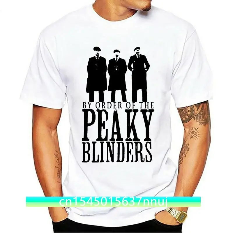 

2019 Unique Design Peaky Blinder Young man blouse T-shirt Custom 100% Soft Cotton Short Sleeve White Slim men T-Shirt