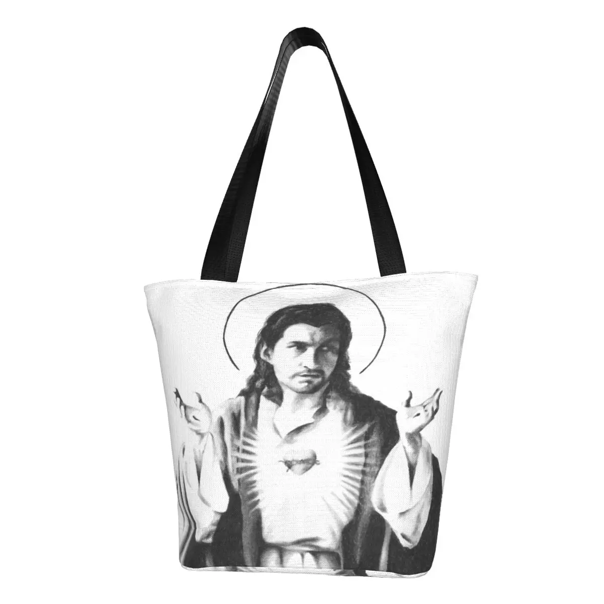 Arctic Monkeys Alex Turner As Jesus Casual Shoulder Tote Shopping Bag Portable Wider Handloom For Beachcombing Christmas Present