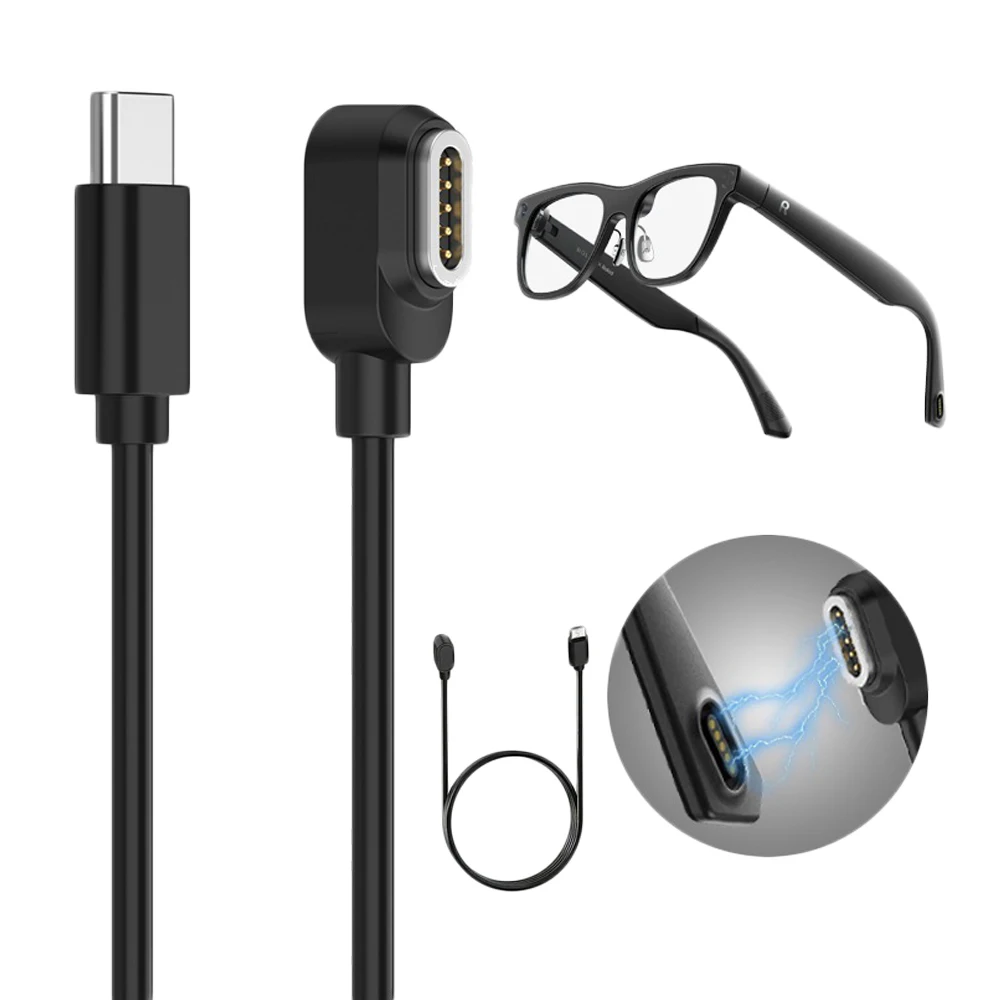 For Ro- kid Glasses Charging Data Cable Fast Charging Full Feature Sync TPE Durable Anti Braided Cord Smart Chip Safe