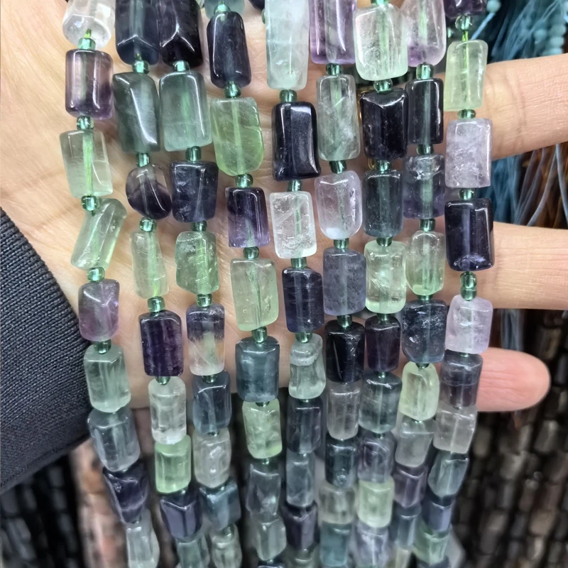 Natürliche Zylinder Stein Perle Bunte Weiße Jaspis Quarz Rohr Charms Perlen Für Schmuck Machen Diy Armbänder Halskette – Detail 26