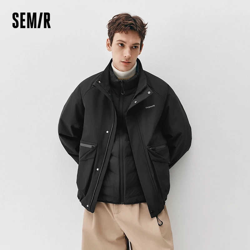 Semir Men Down Jacket Outdoor Protection 2026 Winter Warm Insulation Cold Weather Everyday Style Outdoor Layer Clean Silhouette