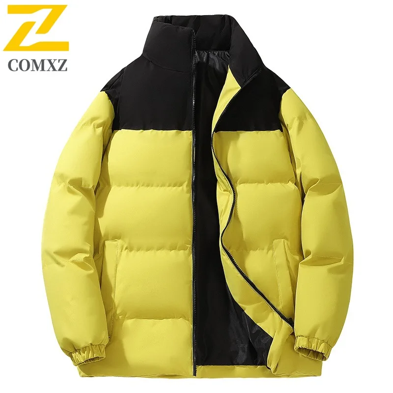 

COMXZ уличная велосипедная мужская стеганая куртка 2025 утолщенная ветрозащитная теплая парка повседневный стиль легкие зимние новые пальто