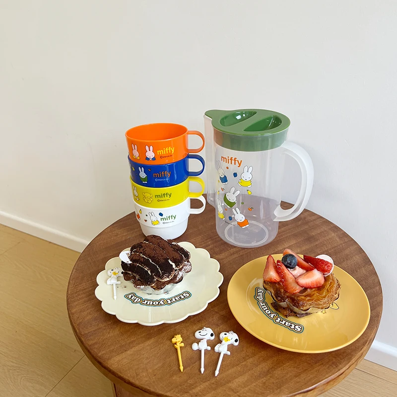 

Cartoon Miffy Kettle Set Home Children's Water Cup Outdoor Camping Portable Large Capacity Kettle Set Cute Christmas Gift