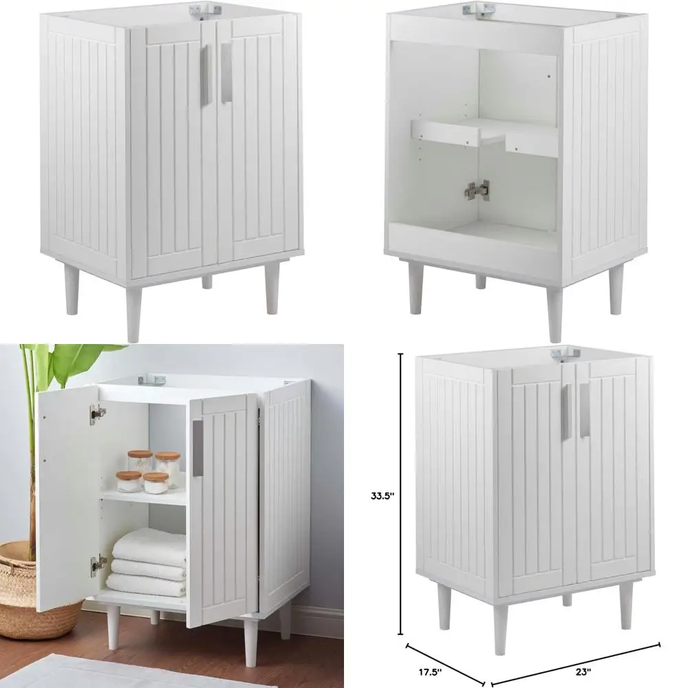 

24 Inch White Bathroom Vanity Cabinet without Sink Basin