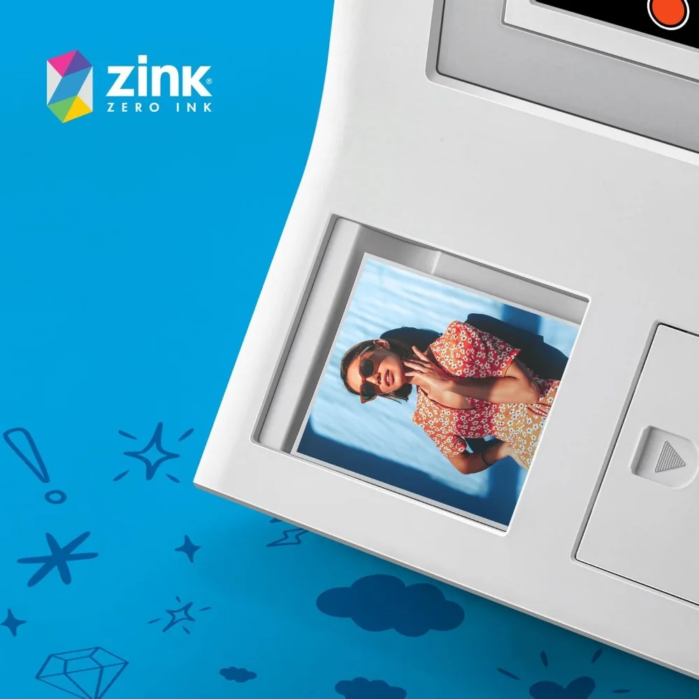 HP 스프로킷 3.5x4.25 인치 징크 접착 사진 용지, 100매, HP 스프로킷 3x4 사진 프린터와 호환