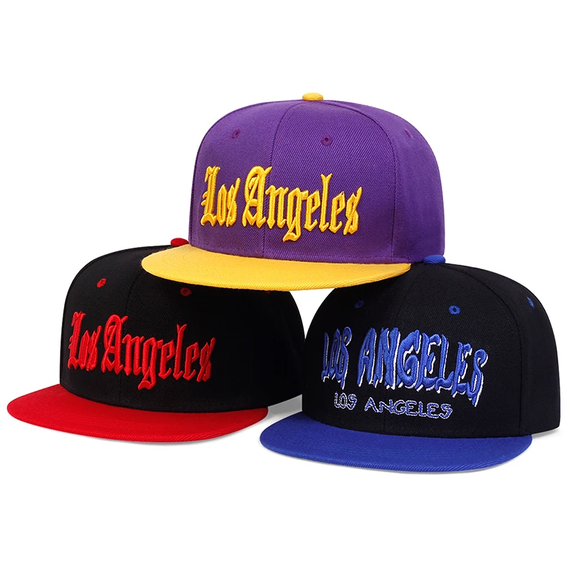 1piece Unisex Los Angeles Embroidery Hip Hop Hat Outdoor Adjustable Sunscreen Leisure Hat Spring Summer Travel Tourism Vacation