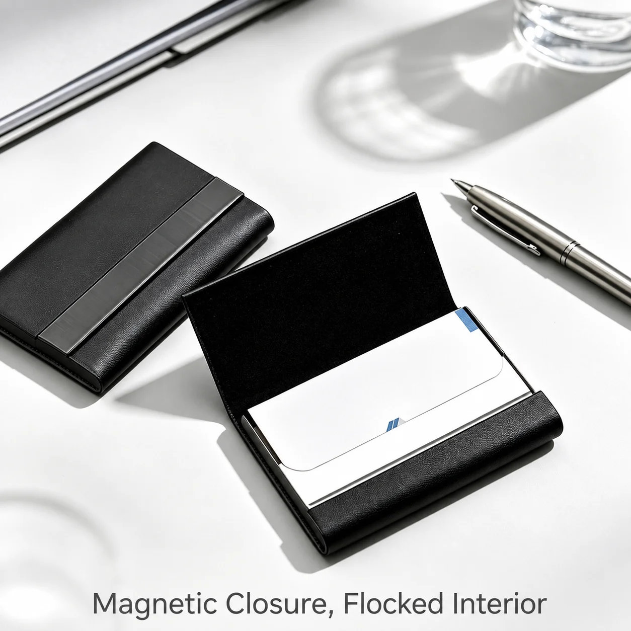 Business Card Case Minimalist Card Holder Id Holder Microfiber Leather Business Card Holder For Men Business Negotiations