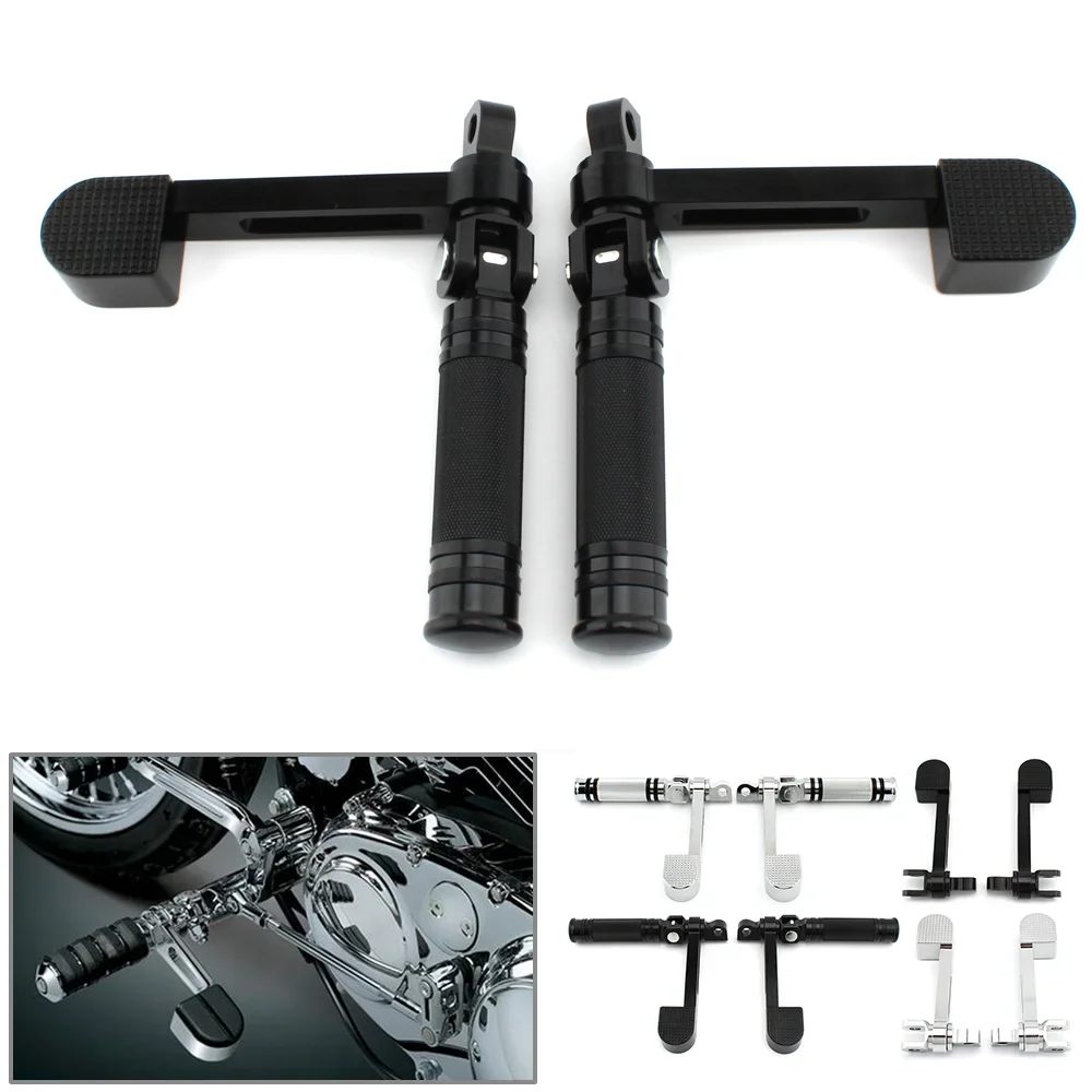 

Motorcycle Foot Rest Pegs Footrest Extension Bracket Aluminum For Harley Sportster XL 883 1200 Softail FXWG FXR Dyna Fatboy