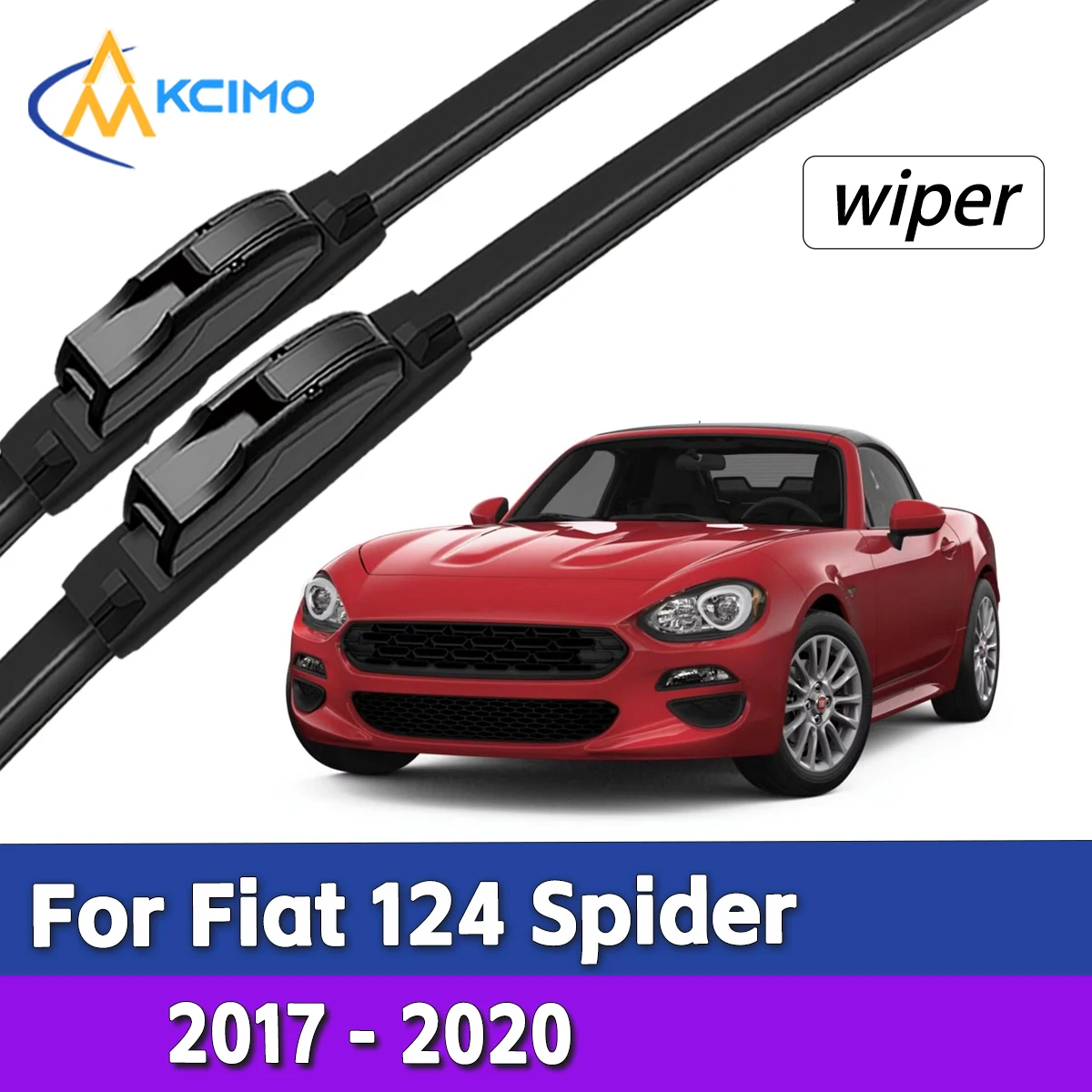 

High Quality Natural Rubber Front Wiper Set Compatible For Fiat 124 Spider 2017 - 2020 Direct Replacement Car Parts