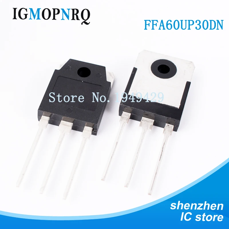 5PCS FF60UP30DN TO-3P FFA60UP30DN F60UP30DN 300V 60A TO3P FF60UP30 60UP30 New And Original