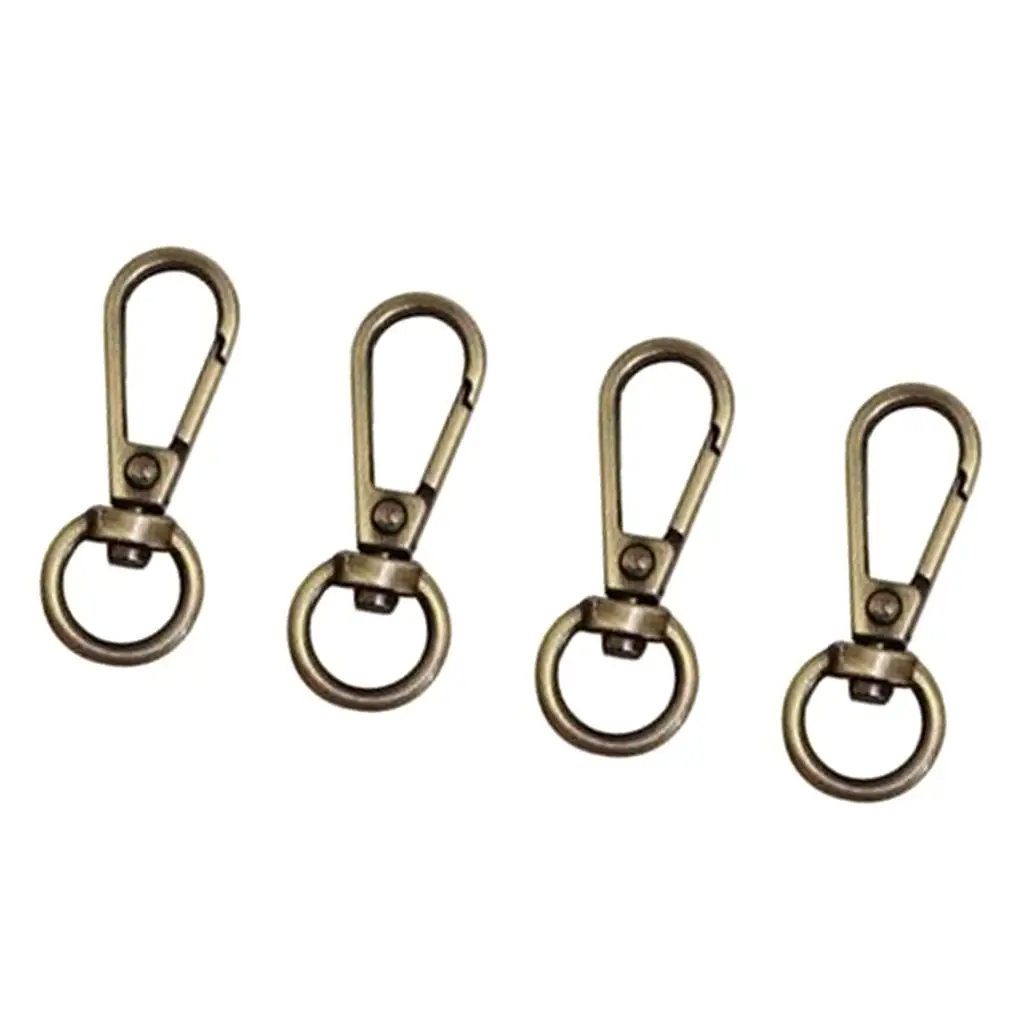 4 Keychain Large Swivel Carabiner O Rings And Sliding Buckles For