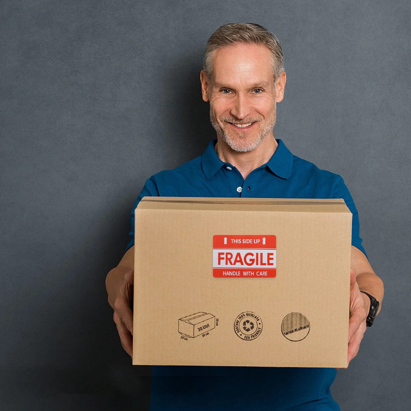 

Roll Red Fragile Shipping Label Stickers Strong Adhesive Warning for Logistics Moving Packaging Mailing Sale Stickers