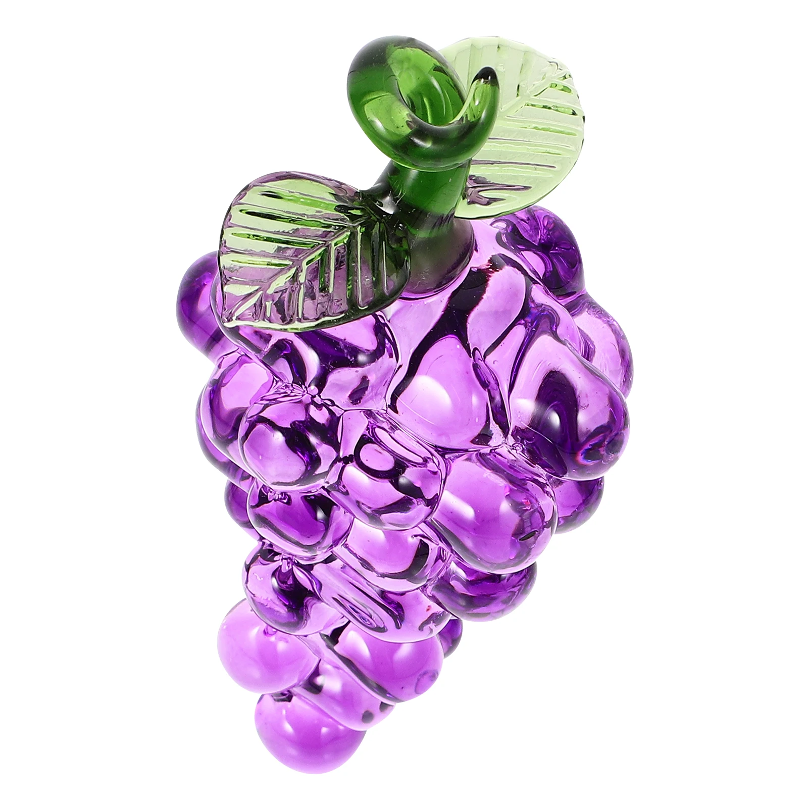 

Crystal Grape Ornament Crystal Fruit Statue Decorative Desktop Piece Elegant Tabletop Ornament Home Fruit Figurines