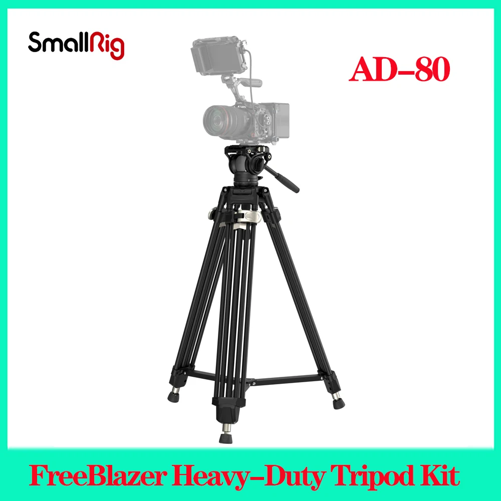 

SmallRig FreeBlazer Heavy-Duty Aluminum Alloy Tripod Kit AD-80 One-step Height Adjustment Quick Switching Modes Support Stand