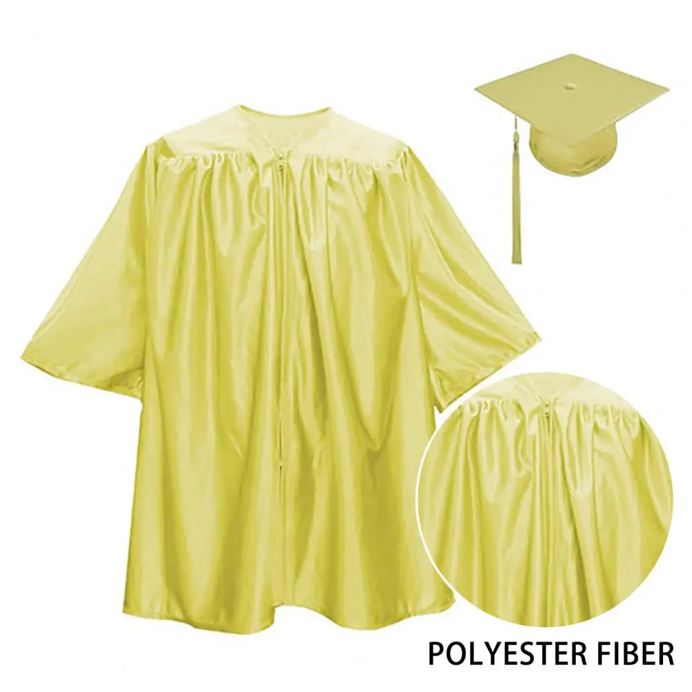 Unisex graduação vestido com borla para crianças, jardim de infância graduação boné e chapéu set, uniformes escolares para crianças