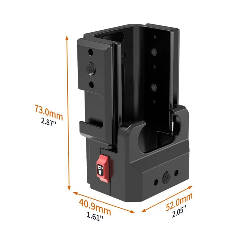 ABGN Cage de caméra pour DJI Osmo Pocket 3, adaptateur d'extension, cadre de lunette de protection, support de poignée, chaussure froide, montage rapide