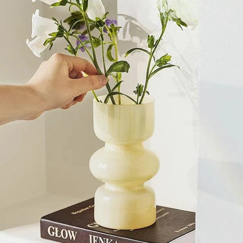 

Black Wind Vase for Living Room Flowers Retro Glass Hydroponic Decor Minimalist Luxury
