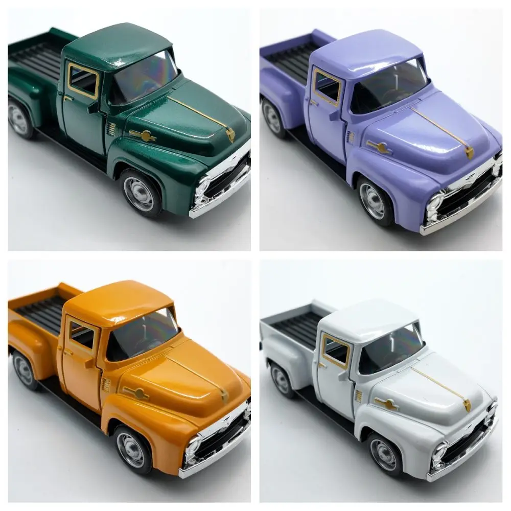 جديد اللون الكلاسيكية شاحنة صغيرة نموذج سيارة 1/32 سبيكة خمر التراجع دييكاست نموذج سيارة عيد الميلاد الأولاد لعبة هدية جمع ديكور