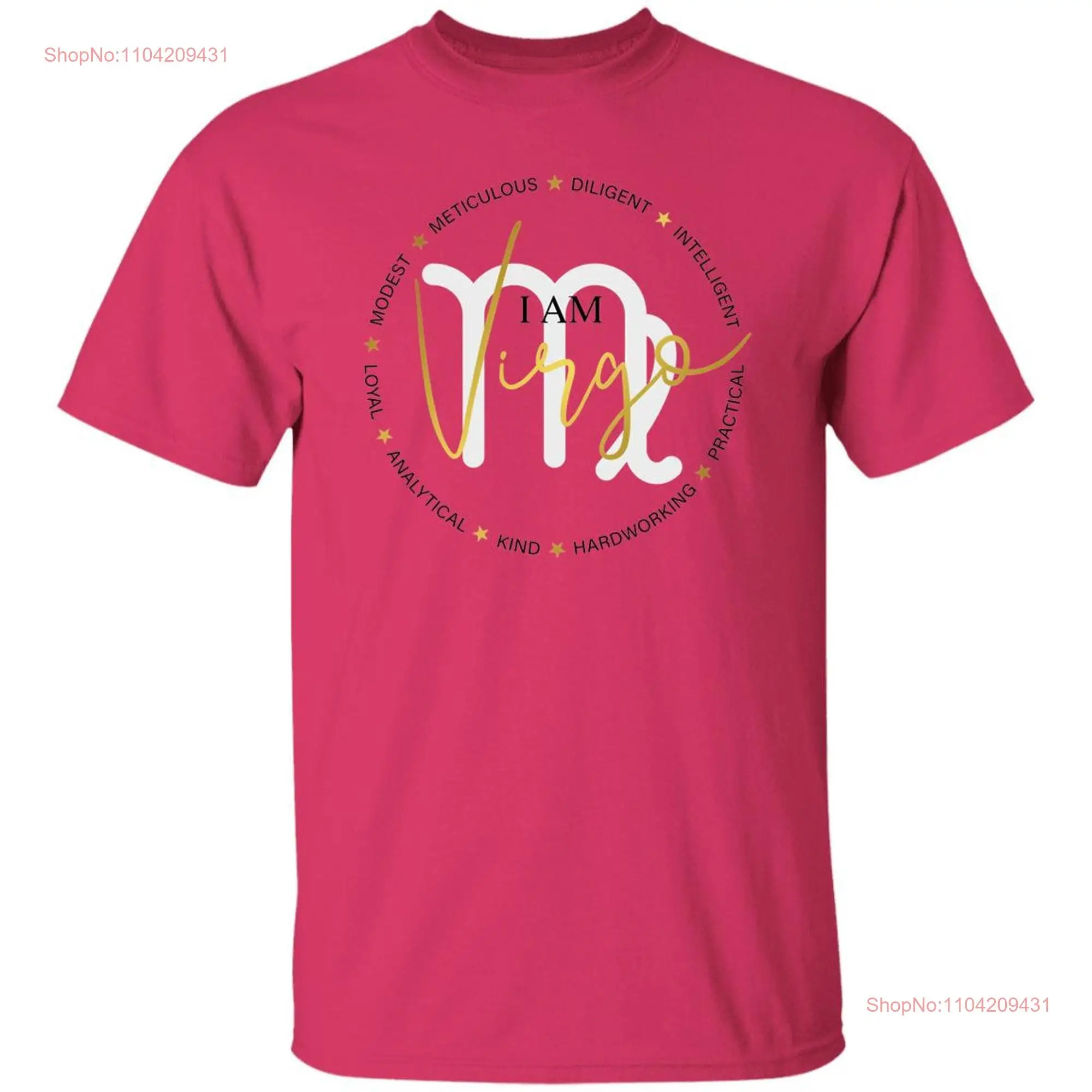 I AM VIRGO T SHIRT long or short sleeves