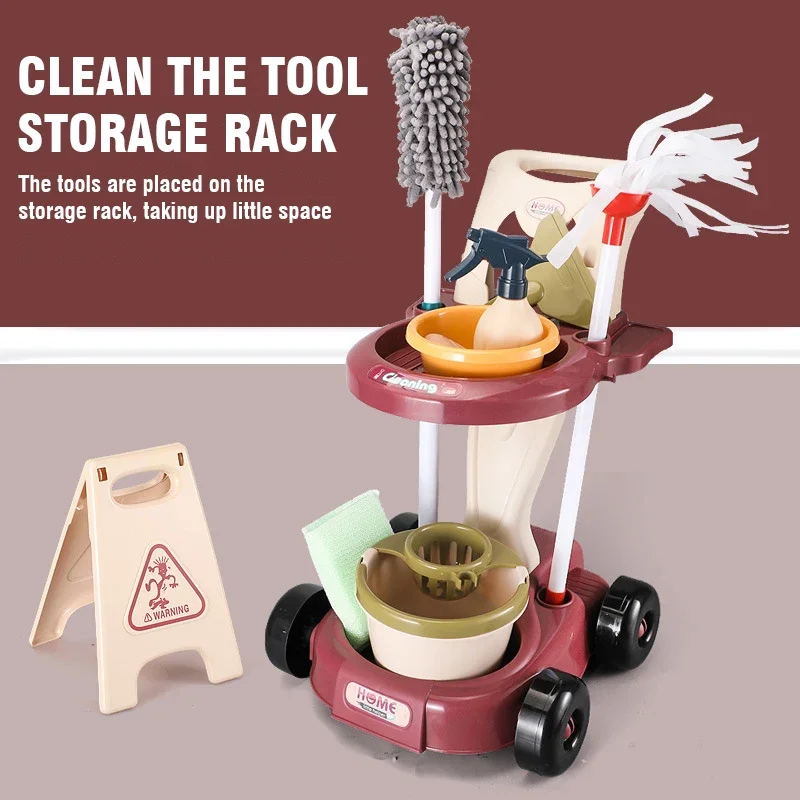 Outil de nettoyage de maison de Simulation, ensemble de jouets, jeu de rôle éducatif pour enfants, Kit de travaux ménagers, jouets pour enfants, cadeau d'anniversaire