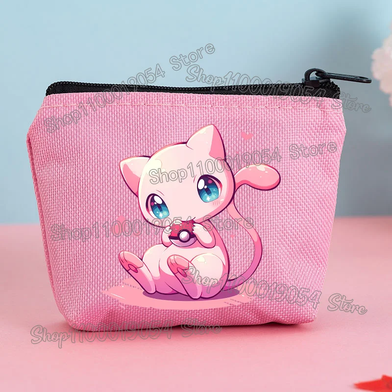 Cute Pokemon Small Coin Purse Cartoon Pikachu Gengar Key Data Cable Pouch Portable Lipstick Earphone Storage Bags Birthday Gift - view 4