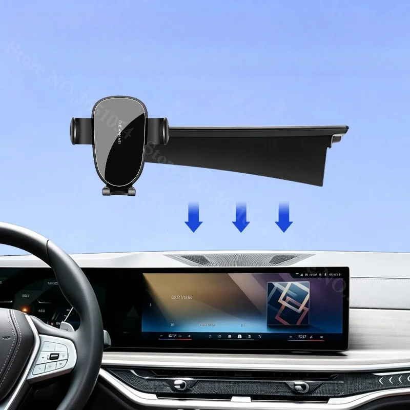 For BMW X5 2014-2026 Car Navigation Screen Mobile Phone Holder Central Control GPS Phone Stand Auto Mounts Support Styling