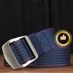 buckle canvas belt male business nylon non-perforated non-perforated belt students knitting jeans belt female suitable for men's