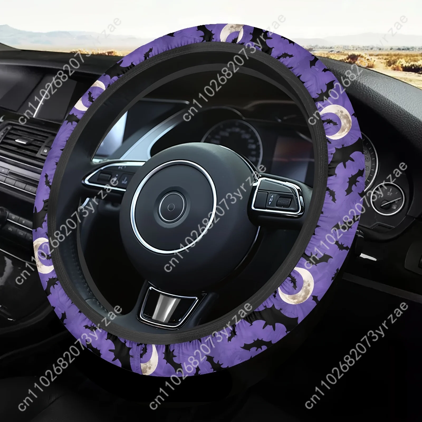 

Halloween Print Car Steering Wheels Cover Universal Type Environmental Friendly Comfortablenon-slip Steering Wheel Wrap
