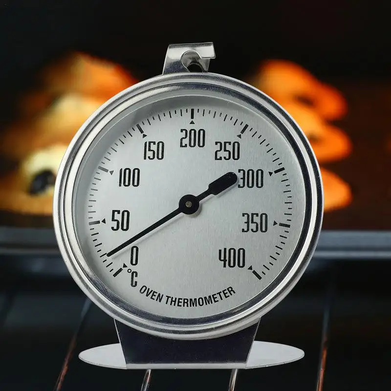 0-400 Celsius New Stainless Steel Oven Thermometer Large Dial Baking BBQ Cooking Meat Food Temperature Measurement Baking Tool