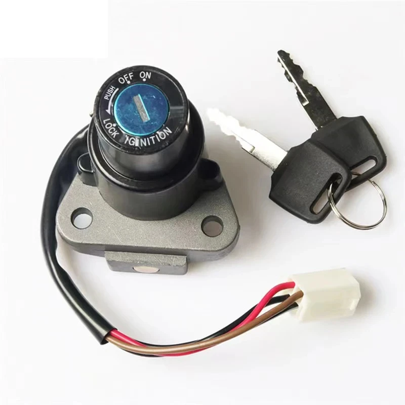 Llave de interruptor de encendido de motocicleta, reemplazo de cerradura de puerta eléctrica compatible con Yamaha DT125 TW200 XT225 TW225 50-125cc ATV