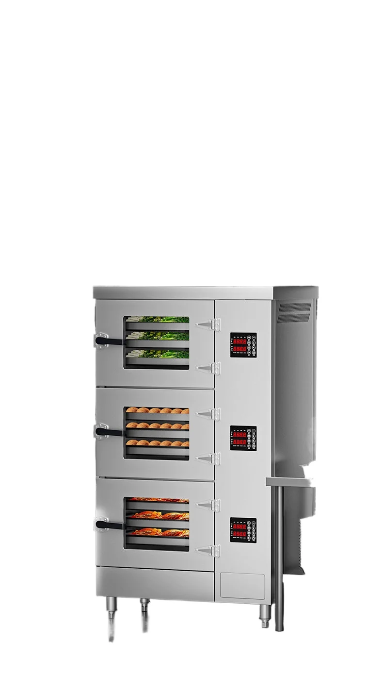 

Commercial seafood steaming cabinet Three-door electric steaming cabinet Small canteen steaming cabinet Stewing machine