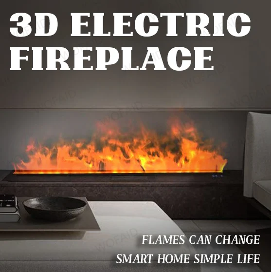 Atomized Fireplace Simulated Fire Home 3D Decorative Cabinet Living Room TV Cabinet Embedded Electronic Steam Flame Fireplace