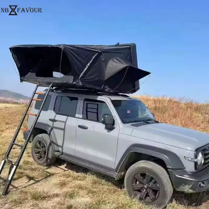 

NB FAVOUR Tour Roof Tent SUV/Car Off-Road Outdoor Hard Shell Folding Canvas Camping Tent Waterproof 2/4 Person Ladder TENT