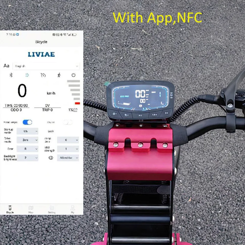 K13 13inch Fat Wheels Scooter with Big screen App Function Dual Motor 12000W 72V Electric Scooter