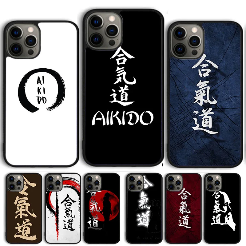 Japan Martial Aikido Phone Case Cover For iPhone 15 16 14 13 12 Pro Max mini 11 Pro Max XS X XR Plus Coque Shell