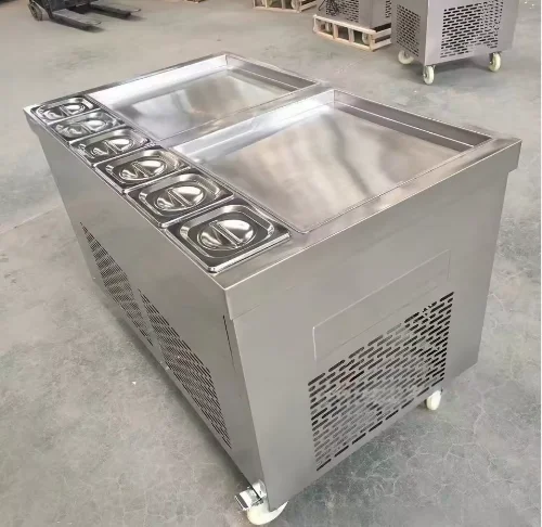 

Thick Cut Fried Ice Machine Fried Yogurt Machine Fried Ice Cream Machine Single Pot and Double Pot High Power