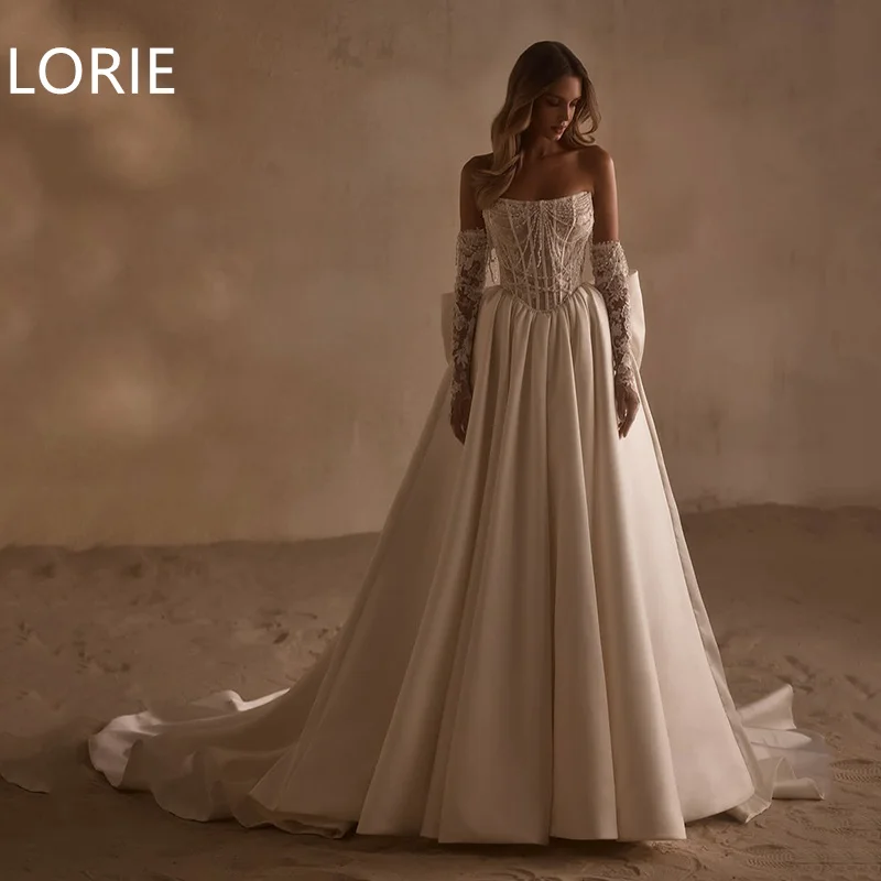 

LORIE A-line Lace Applique vestidos de novia Wedding Dress Elegant Bridal Gowns Seetheart Wedding Gown Customized 2025