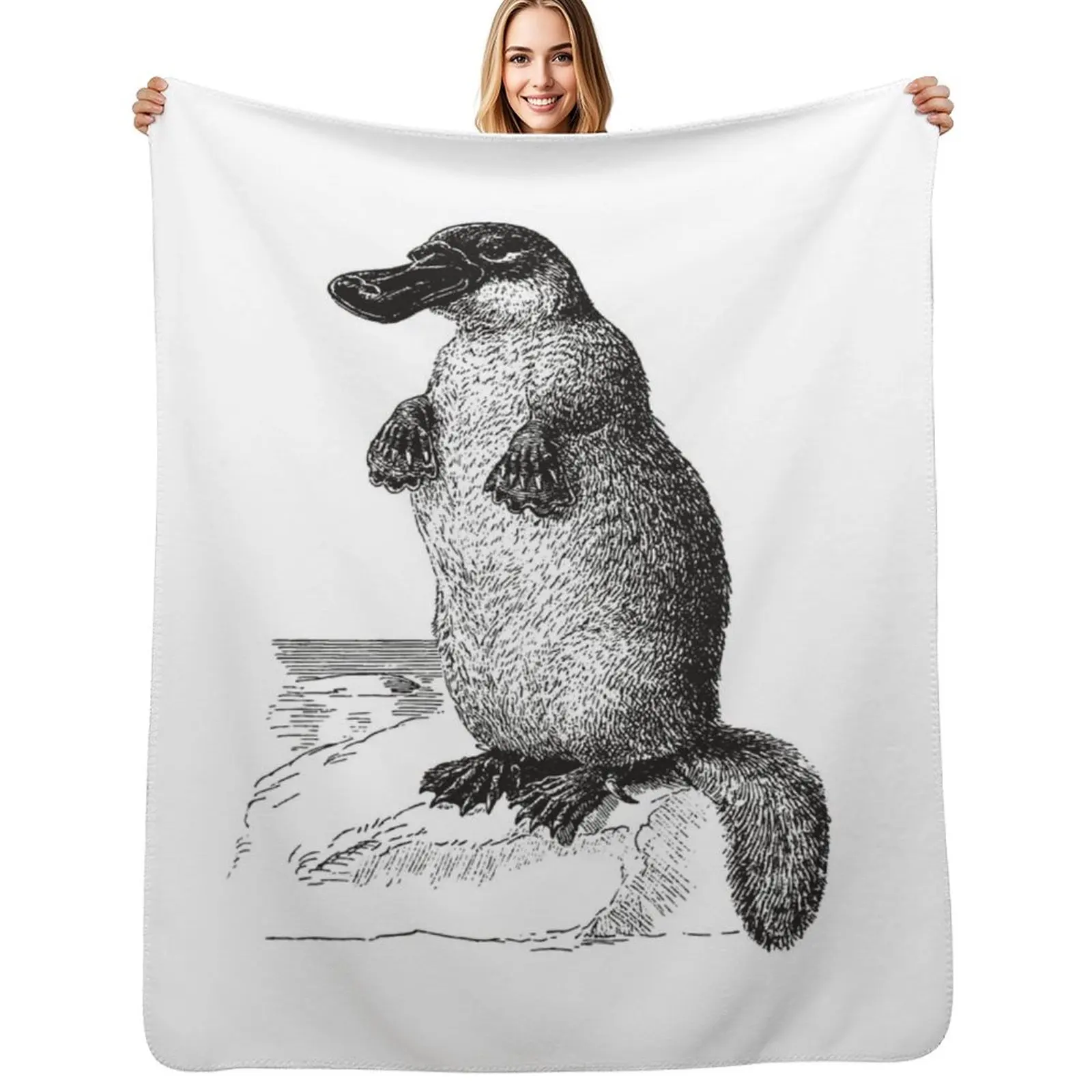 

platypus Throw Blanket Baby Beach Hairy Moving Blankets