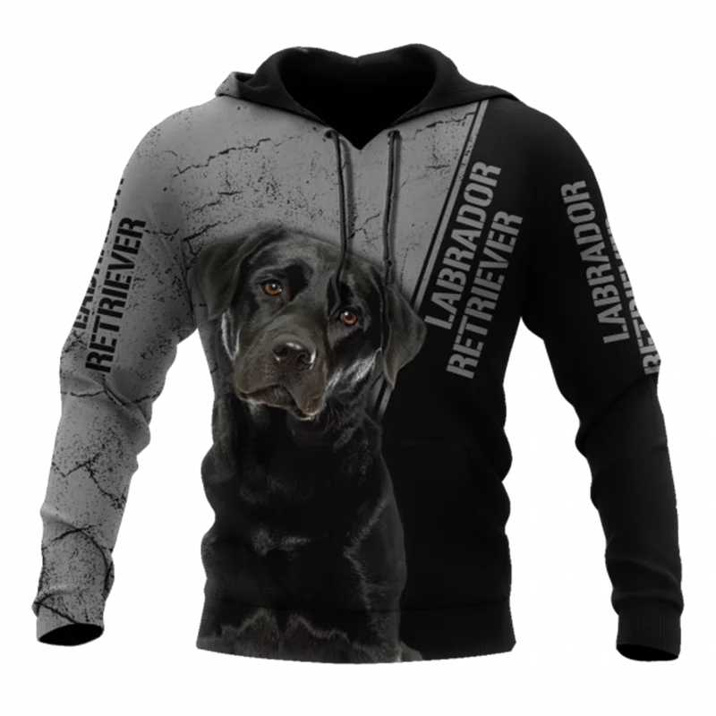 Hund Geschenke Premium Liebe Hund schwarz Labrador Retriever 3d gedruckt Hoodie Frauen für Männer Pullover Straße Trainings anzug Liebe Hund Geschenk