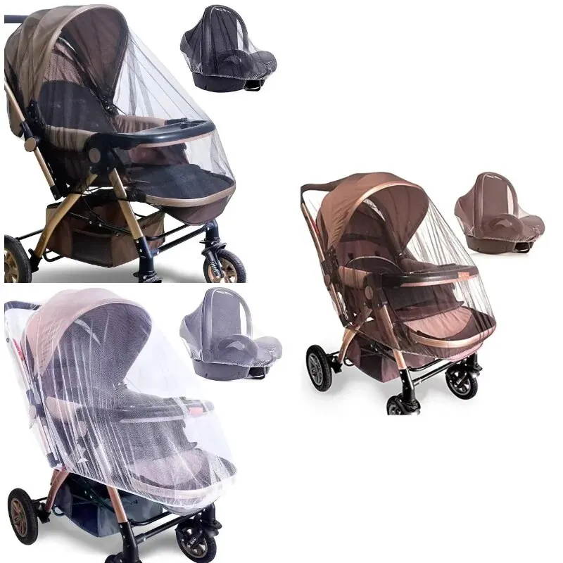 1 PCS Baby Carriage Mosquito Net Full Cover General Model Light Breathable Easy To Carry Encrypted Mesh Mosquito Net