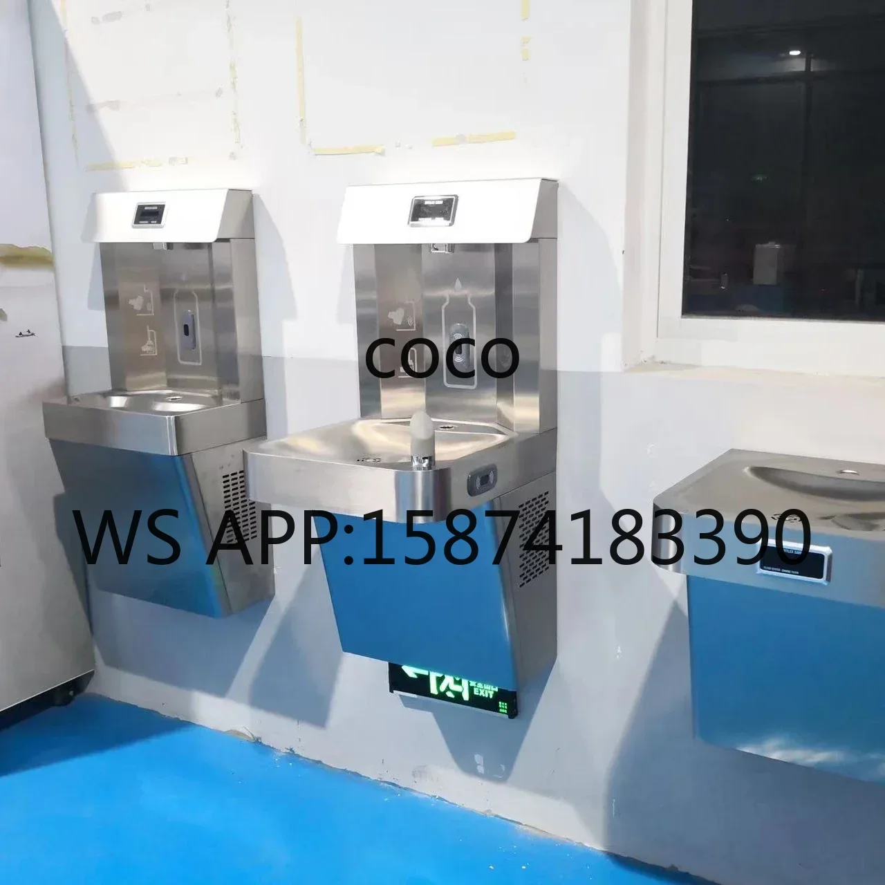 Stainless Steel Wall Mounted Drinking Fountain Public Outdoor Cold Direct Drinking Dispenser