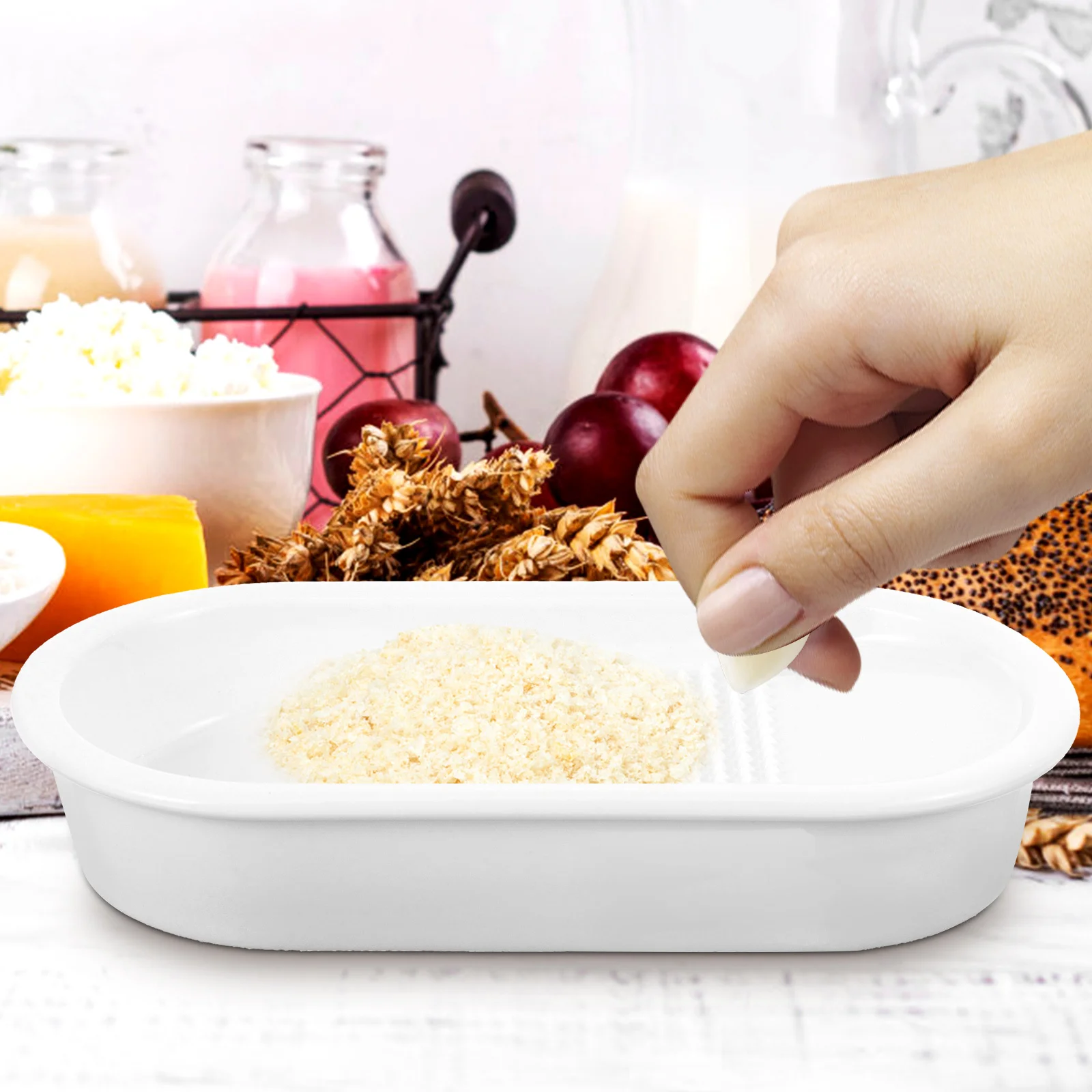 

1Set Premium Ceramic Grater Tool Garlic Ginger Crusher Wear-Resistant Food Grinding Accessory Ginger Grater Tool