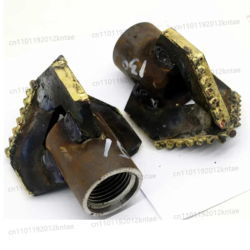1pc  Small Trefoil Drill Bit Three Wing Triangular Alloy Water Well Mudstone Bit For 50/42 Drill Pipes