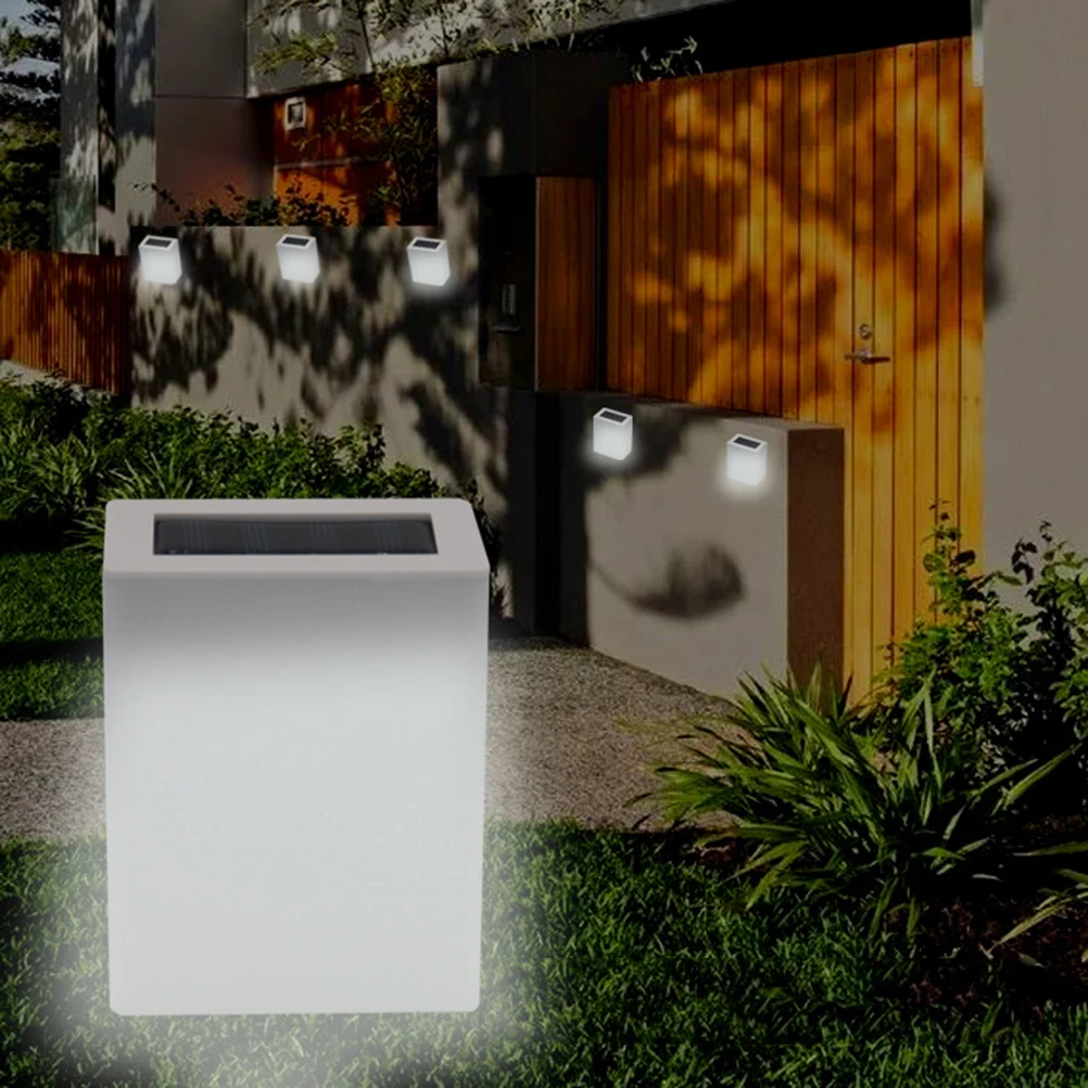 

Outdoor Lights for House Waterproof Solar Wall Simple Lamps White Led outside Garden