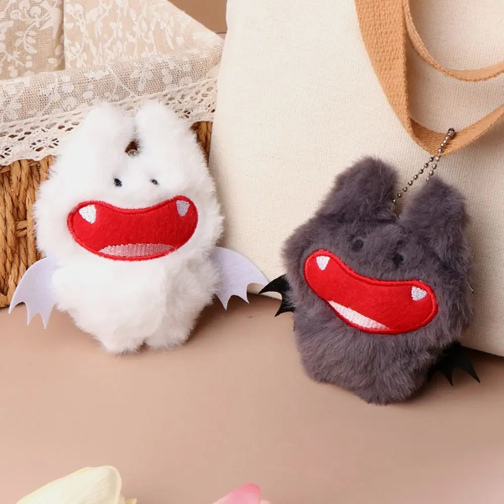 Halloween Stuffed Animal Bat Plush Keychain Little Demon Bag Charm Stuffed Bat Doll Ornament Cartoon Bat Pendant Bag Decor