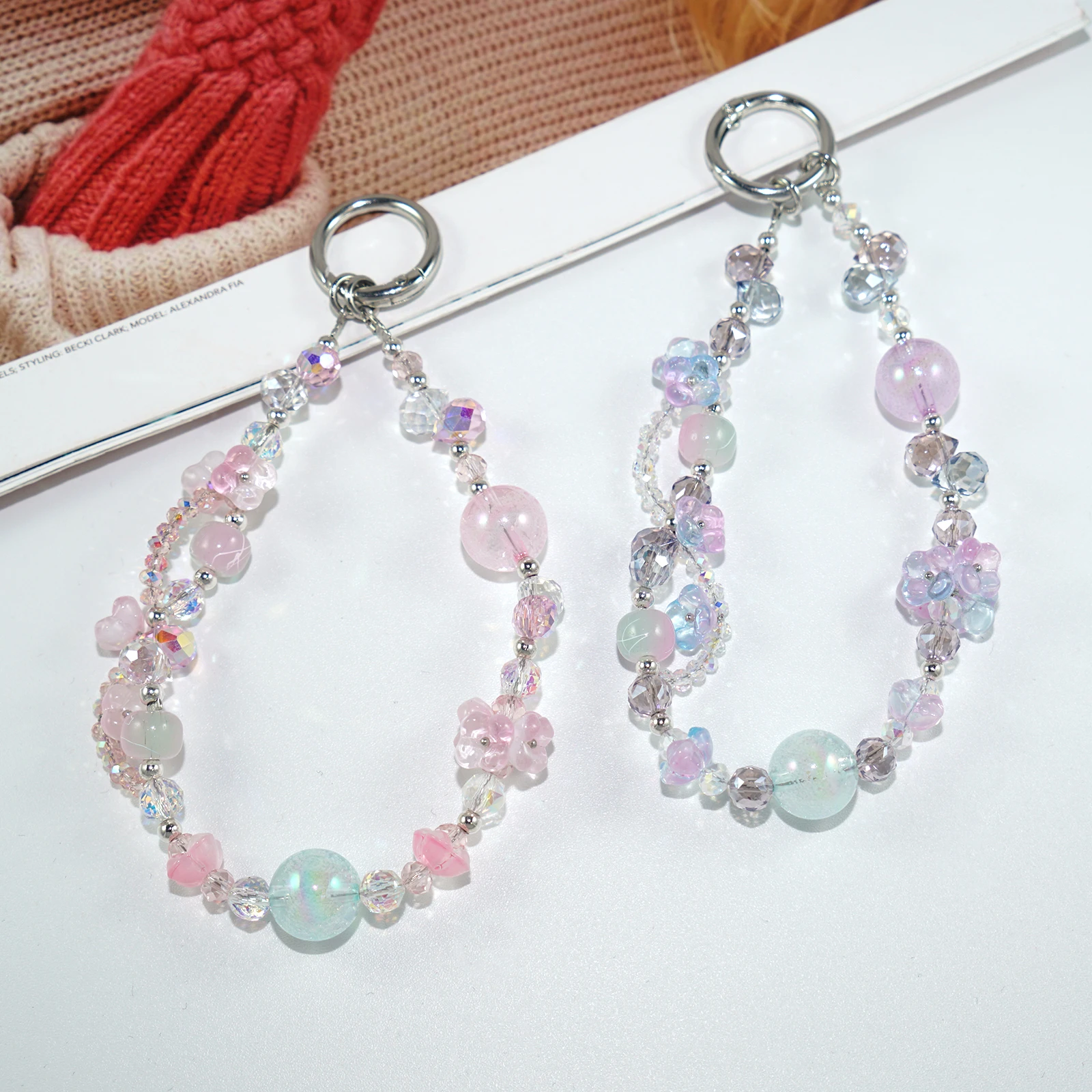 

Ремешок для мобильного телефона, браслет с кристаллами вишни, чехол для телефона, подвеска, роскошный горный хрусталь, анти-потерянный уличный брелок