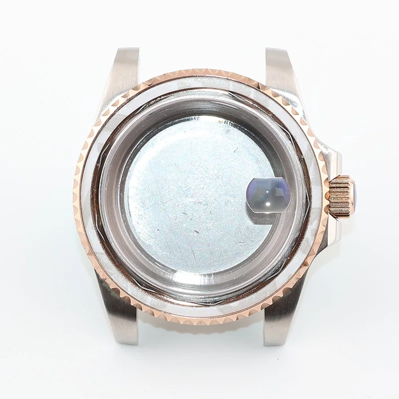 Caja de reloj para hombre totalmente dorada de 40 mm, movimiento NH34/NH35/NH36 no incluido